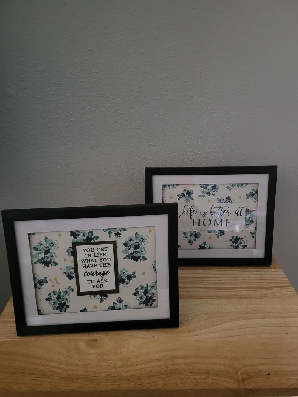 Black Framed Floral Wall Art Set - Home Accents